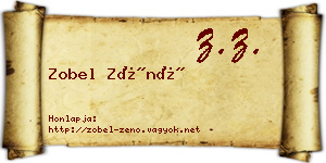 Zobel Zénó névjegykártya